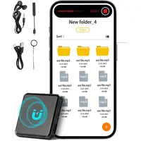 Vevor 128GB Magnetischer Voice Recorder, Mini, Diktiergerät Aufnahmegerät 10Std.