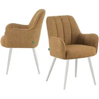 Dubi möbel Esszimmerstuhl, Currygelb, Textil, 58x87x62 cm, Esszimmer, Stühle,