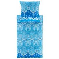 BASSETTI Bettwäsche Isolabella 155 x 220 cm Satin Indigo