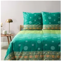 BASSETTI Bettwäsche Pallavicino 135 x 200 cm Satin Grün