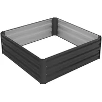 ML-Design Hochbeet aus Metall für Garten, 90x90x30 cm, 240