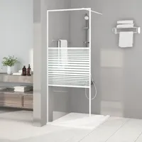 VidaXL Duschwand für Begehbare Dusche Weiß 80x195 cm ESG-Klarglas