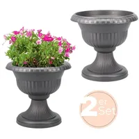 GarPet Blumensäule 30 x 30 x 30 cm Grau