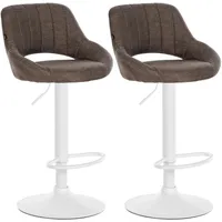 CLP 2er Set Barhocker Milet Mit Stoffbezug I Drehbarer