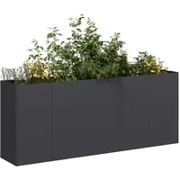 VidaXL Pflanzkübel 200 x 40 x 80 cm Schwarz