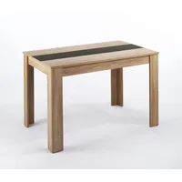 ByLIVING Esstisch NORI, Breite 120 cm, Artisan Eiche (Eiche-Optik)/schwarz