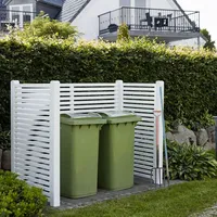 Plus Mülltonnenverkleidung Tokyo zum Eingraben RAL 9010 Weiß