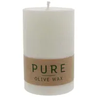 Wenzel PURE Olivenwachs Kerze 9x6 cm grün