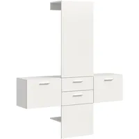 Xonox.home Garderobe Vaga X7GA9G07 Garderobenkombination Garderoben-Set in weiß Melamin,