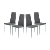 Hela Polsterstuhl 4er-Set ¦ grau ¦ Maße (cm): B: