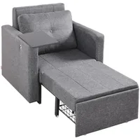 Vevor Schlafsofa umbaubares Schlafbett mit Seitentasche & Kissen &