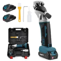 XIIW Akku Schafschermaschine, 500W Elektrische Schafschere Mit 2x2500mAh Akkus,