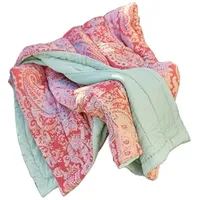 Loberon Plaid Aram Traumhaftes Paisley-Muster, Unifarbene Rückseite, Wohntextilien, Wohndecke,