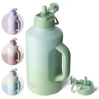 Luxuskollektion Isolierte Sport-Wasserflasche mit Strohhalm, 1,8 l, doppelter