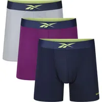 Reebok TULLY Boxershorts aubergine/grau/vector/navy XL 3er Pack