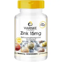 Warnke Vitalstoffe Zink 15 mg Tabletten, 100 St. Tabletten
