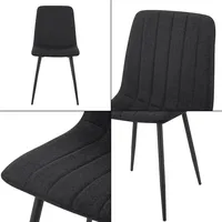 [en.casa] Stühle, Elsern 2er Set Schwarz