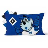 Hamburger SV HSV Nickikissen Hermann 45x26 cm, Blau, mit