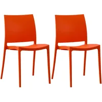 CLP 2er-Set Gartenstuhl Meton, orange