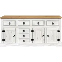 Möbilia Sideboard MÖBILIA, weiß (weiß, honig), B:174cm H:84cm T:44cm,