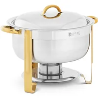 Royal Catering Chafing Dish rund Goldakzente 4,5 L 1