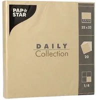 Papstar Servietten "DAILY Collection" 1/4-Falz 32 cm x 32
