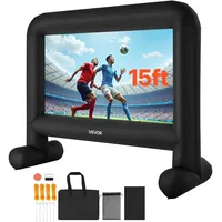 Vevor aufblasbare Filmleinwand Projektion Beamer Leinwand aus 600D, Projektionsleinwand