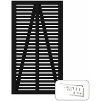 Plus Gartentor 100 x 180 cm Schwarz/Holz