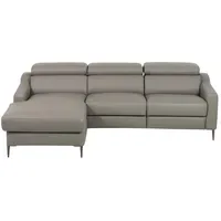 Uno Eckcouch Leder 2-Sitzer Beige