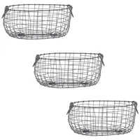Degawo 3er Set Draht Korb -GROSS- oval L= 38,5