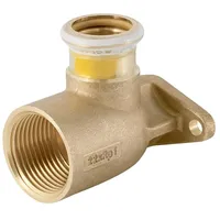 Geberit Mapress Kupfer Anschlusswinkel 90Gr abgesetzt, Lochkreis 50mm, Gas