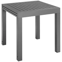 Juskys Gartentisch Laki 70x70 cm ausziehbar - Alu Esstisch