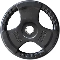 HMS Hantelscheibe Olympisch 20 kg schwarz Gummibeschichtung