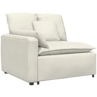 VidaXL Modulares Sofa Endmodul mit Armlehne Kissen Creme 100