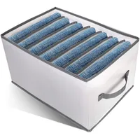 AiQInu Kleiderschrank Organizer,7 Zellen Faltbare Schrank Aufbewahrungsbox mit PP-Trennwänden,Ordnungssystem