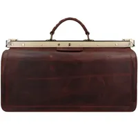 GREENLAND Nature Montana Doktorkoffer Leder 46 cm Laptopfach braun