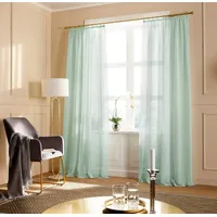 MY HOME Gardine TENDER (1 St), Kräuselband, halbtransparent, Leinen