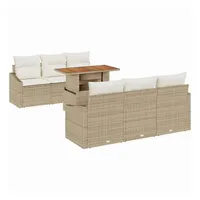 VidaXL Garten-Sofagarnitur Loungesofa beige