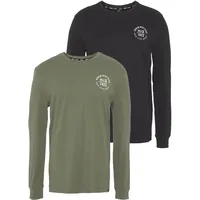 H.I.S. Langarmshirt H.I.S, Herren, Gr. XL (56/58), grün (schwarz,