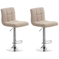 CLP 2er Set Barhocker Peru Stoff creme