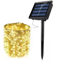 Montegoni Lichterkette Kunststoff 12M 100 LED Solar wasserdicht
