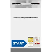 Exquisit EGSP51009-EB-030E Einbau-Geschirrspüler (teilintegrierbar, 448 mm breit, Inox)