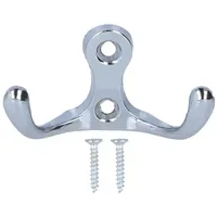 MS Beschläge Kleiderhaken Chrom glänzend – Metall Doppelhaken schnellen