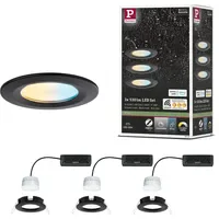 Paulmann Nova Coin 3x6W rund Schwarz matt