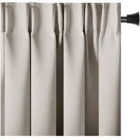 Restilo Blackout Vorhang 140x245 cm Hellbeige 1 St. Kräuselband