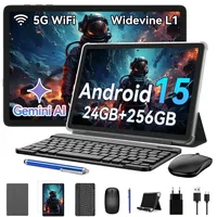 Tabwee Android 15 Tablet mit Tastatur - 24GB RAM+256GB