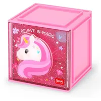 Legami Erweiterbare SchreibtischBox Cutie Cube Einhorn Pink