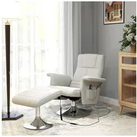 Homcom Relaxsessel mit Fußhocker, Massagesessel mit Liegefunktion, Elektrischer Liegesessel