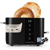 GOURMETmaxx Toaster 2 Scheiben Kurzschlitz 800W schwarz mit Touchdisplay,
