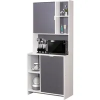 Hti-Living Küchenschrank Malin Weiß Grau